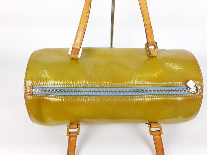 Louis Vuitton Vernis Bedford Hand Bag M91007 Vernis Monogram Green VI19185