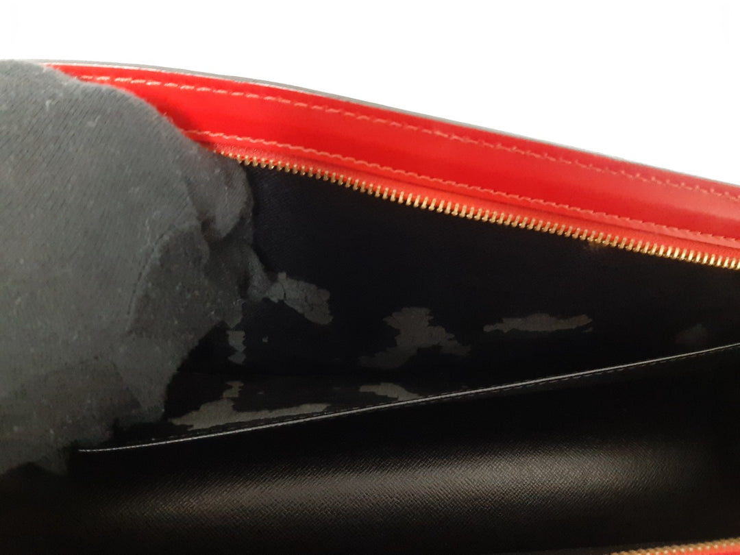 Louis Vuitton Sac Triangle Epi Handbag M52097 Red Gold Hardware MI095510