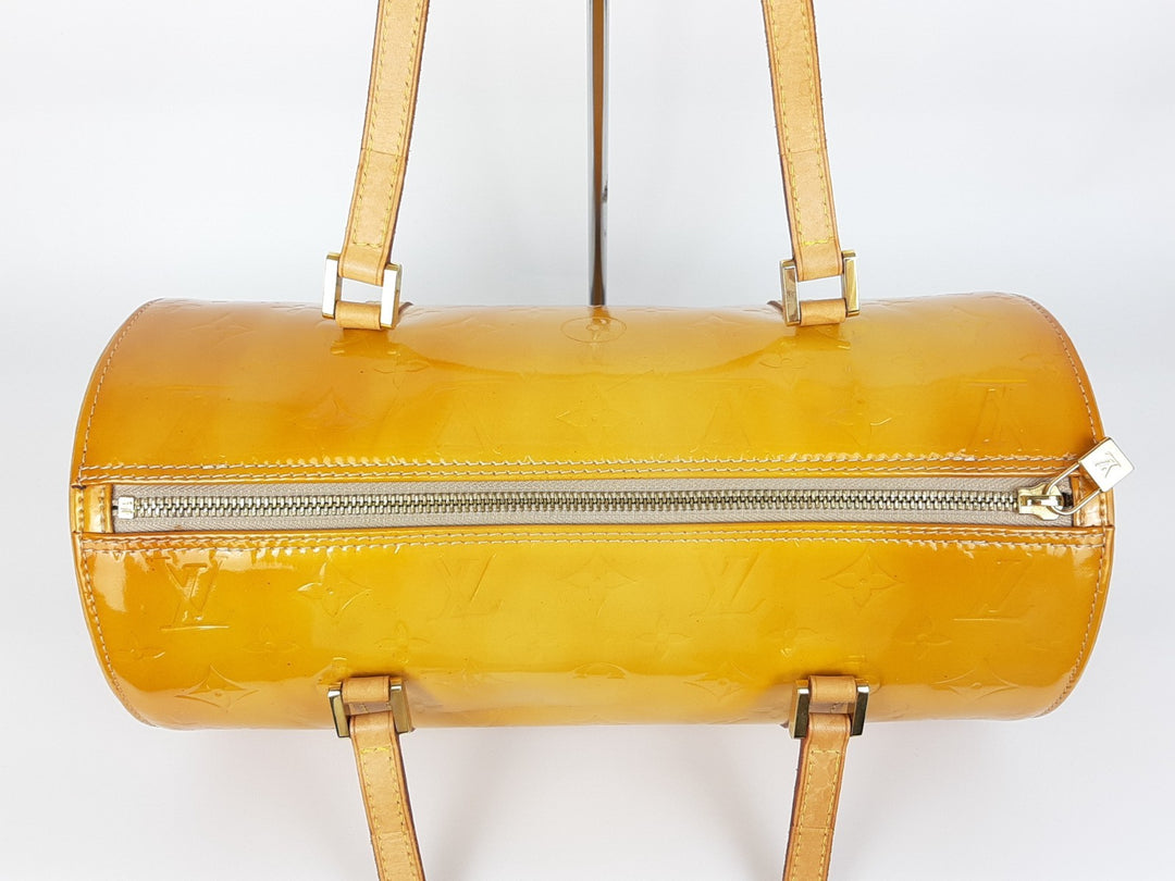 Louis Vuitton Vernis Bedford Hand Bag M91006 Monogram Yellow VI09695
