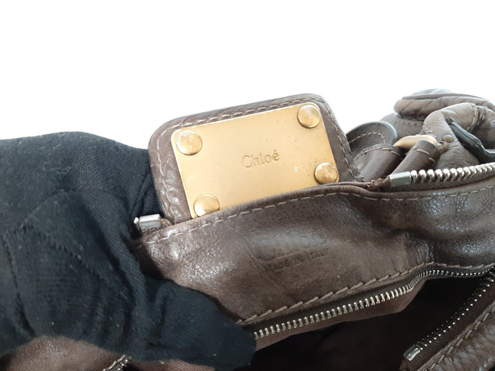 Chloe Paddington Dark Brown Glod Padlock Key Women's Hand Shoulder Bag11