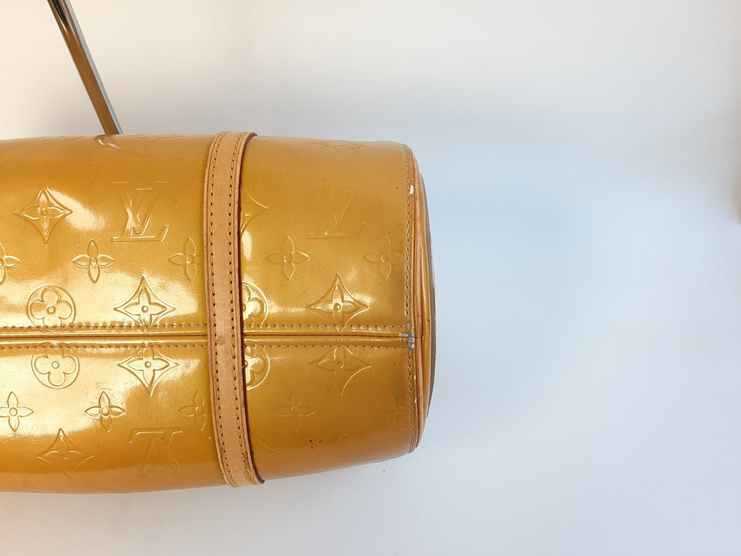Louis Vuitton Vernis Bedford Hand Bag M91006 Vernis Monogram Yellow TH095810