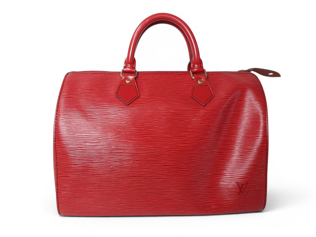 Louis Vuitton Handbag Speedy 30 M43007 Epi Red Boston Bag VI0932 Padlock Key2