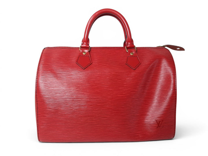 Louis Vuitton Handbag Speedy 30 M43007 Epi Red Boston Bag VI0932 Padlock Key2
