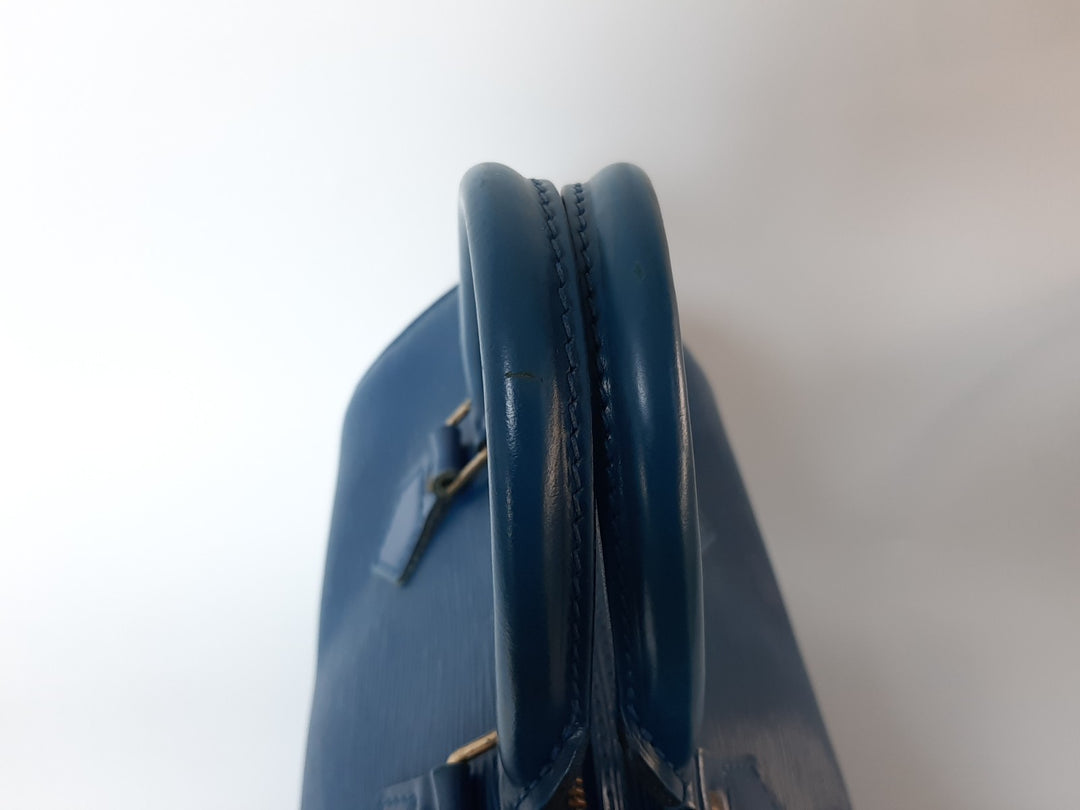 Louis Vuitton Handbag Speedy 25 Epi Leather M43015 Blue Boston VI1904 Padlock6