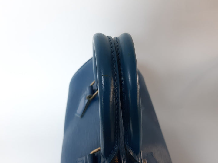 Louis Vuitton Handbag Speedy 25 Epi Leather M43015 Blue Boston VI1904 Padlock6