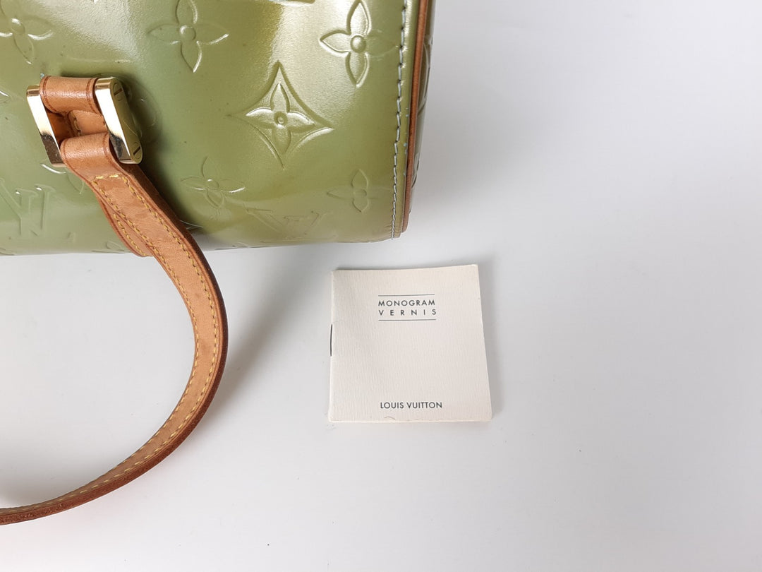 Louis Vuitton Vernis Bedford Hand Bag M91007 Vernis Monogram Green VI095912