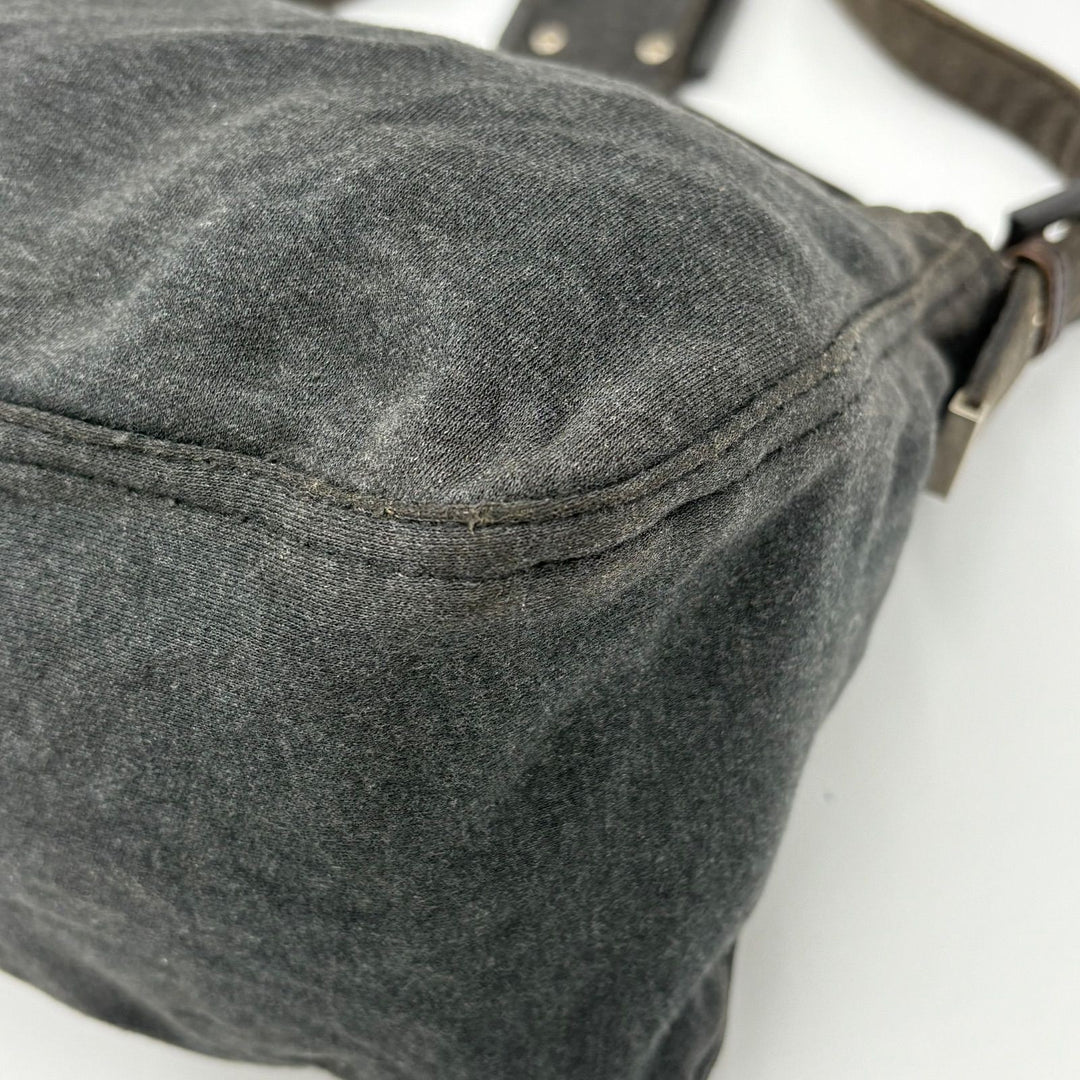 FENDI Zucca Mamma Baguette Shoulder Hand Bag Canvas Leather Gray7