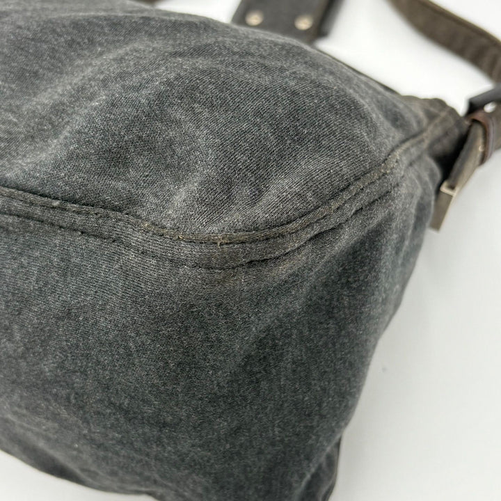 FENDI Zucca Mamma Baguette Shoulder Hand Bag Canvas Leather Gray7