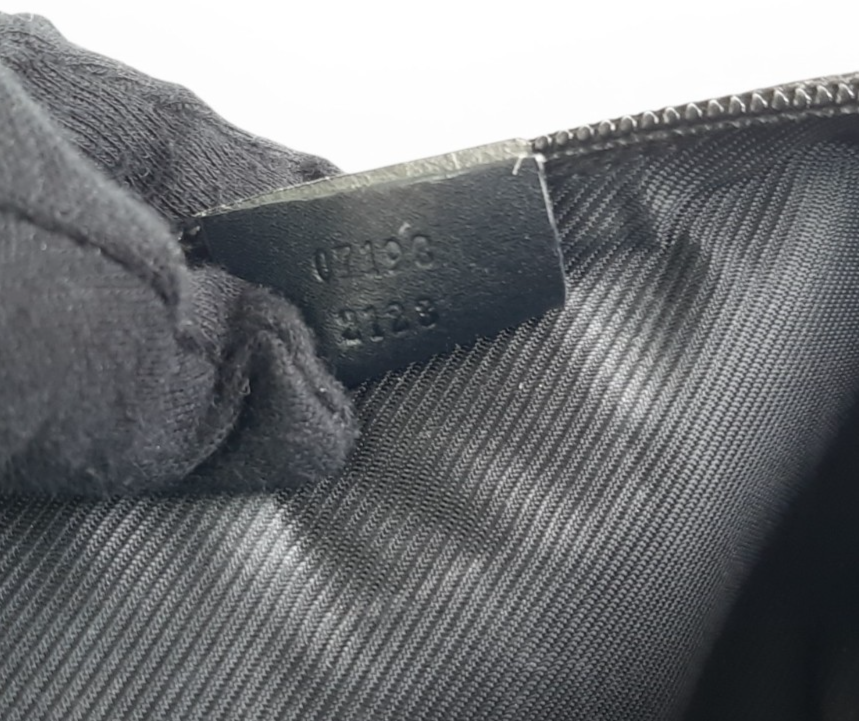 Gucci Bag Accessory Pouch Purse GG Canvas Black Silver Hardware8