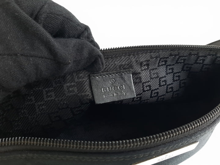Gucci Bag Accessory Pouch Purse GG Canvas Black Silver Hardware7