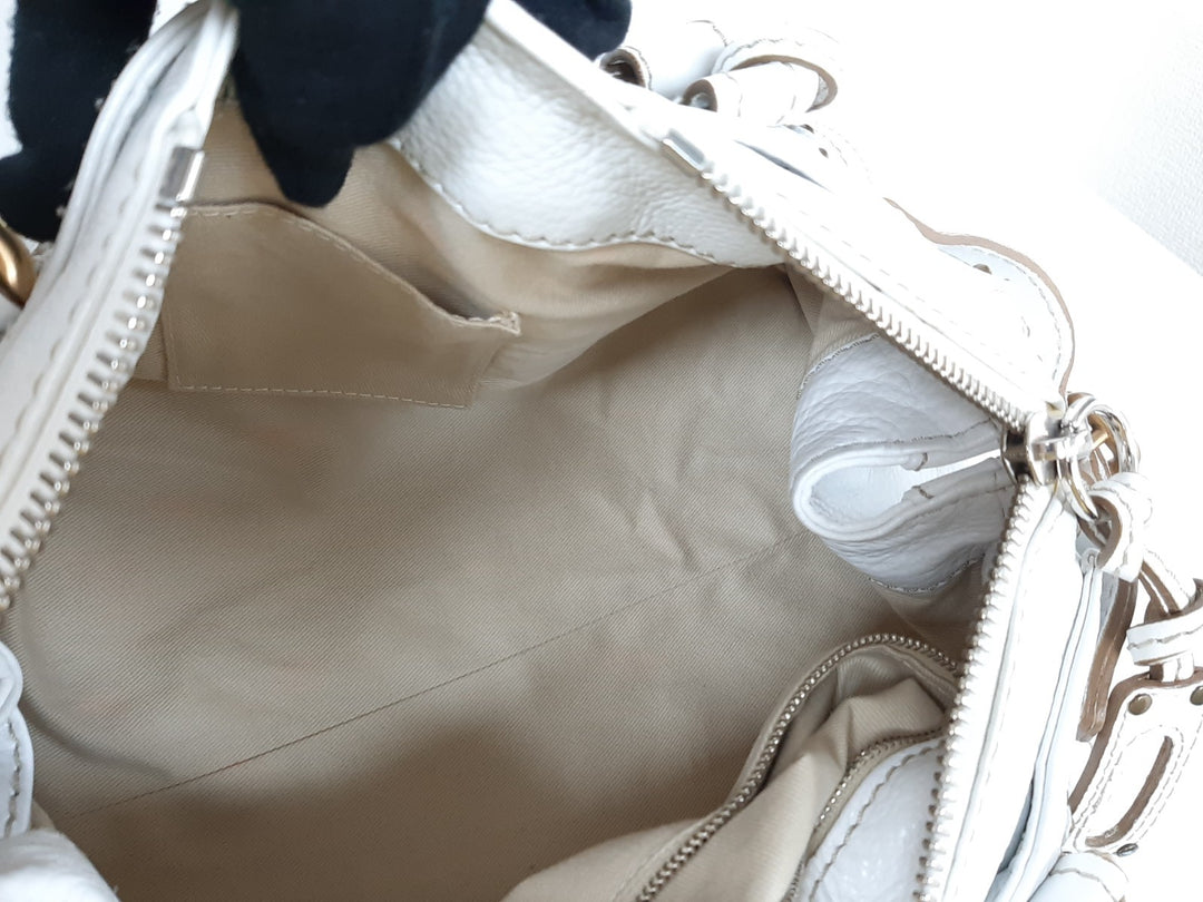 Chloe Paddington White Glod Padlock Key Women's Hand Shoulder Bag12