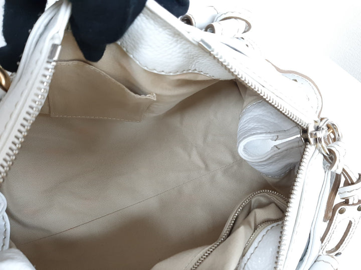 Chloe Paddington White Glod Padlock Key Women's Hand Shoulder Bag12