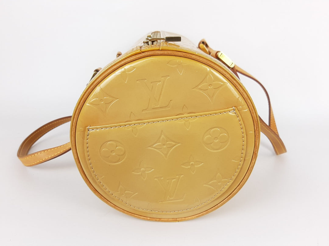 Louis Vuitton Vernis Bedford Hand Bag M91006 Monogram Yellow VI09595