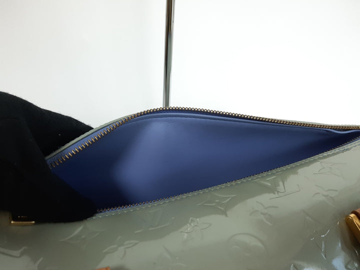 Louis Vuitton Vernis Bedford Hand Bag M91309 Vernis Monogram Blue VI007313