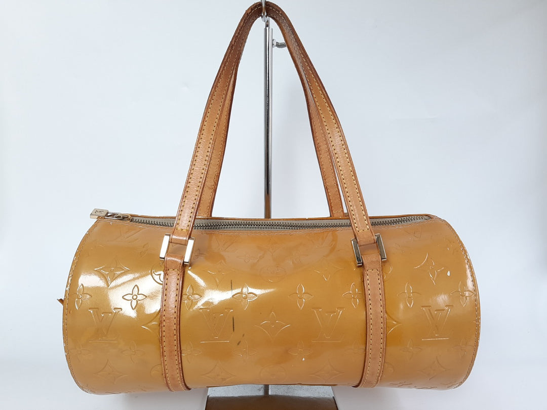 Louis Vuitton Vernis Bedford Hand Bag M91006 Vernis Monogram Yellow VI19090