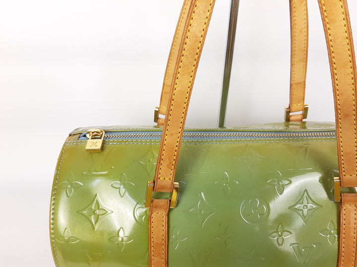 Louis Vuitton Vernis Bedford Hand Bag M91007 Vernis Monogram Green VI09592