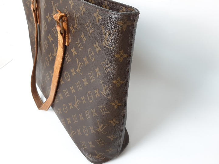 Louis Vuitton Luco Shoulder Tote Bag Monogram Leather Brown M51155 SR00215