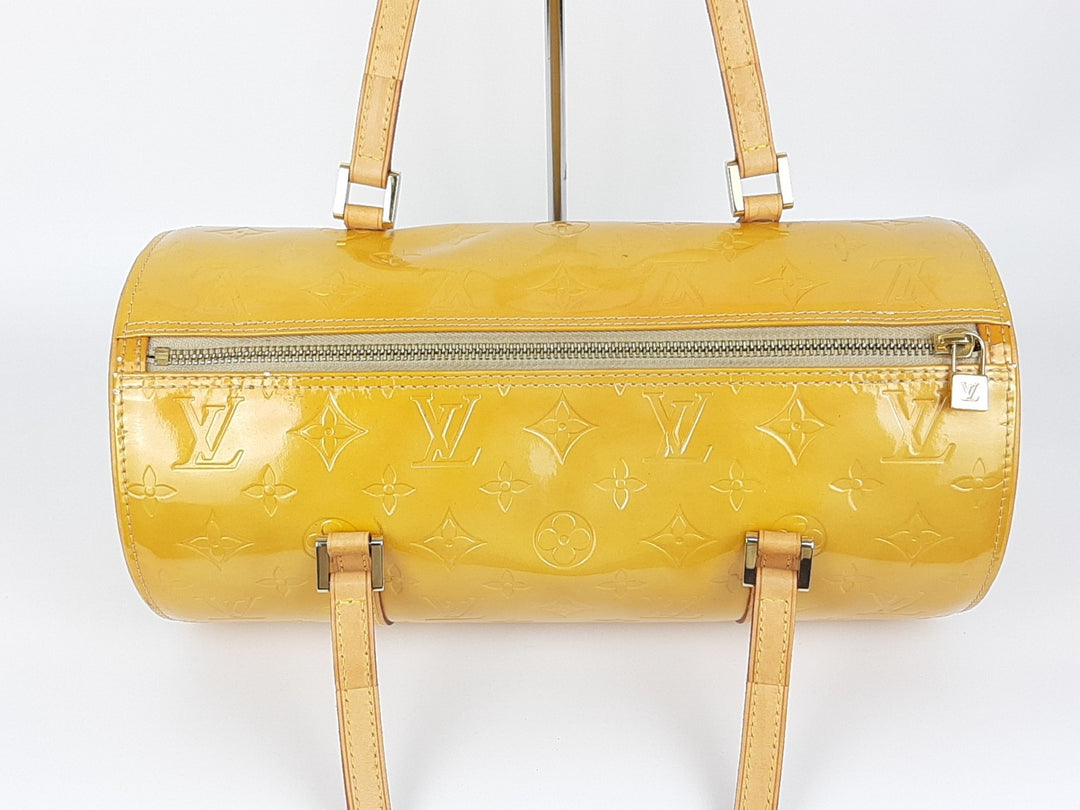Louis Vuitton Vernis Bedford Hand Bag M91006 Monogram Yellow VI09094