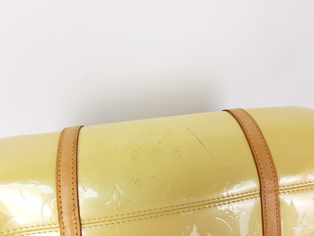 Louis Vuitton Vernis Bedford Hand Bag M91006 Vernis Monogram Yellow VI00659