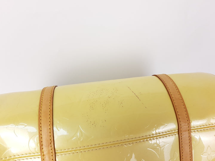 Louis Vuitton Vernis Bedford Hand Bag M91006 Vernis Monogram Yellow VI00659