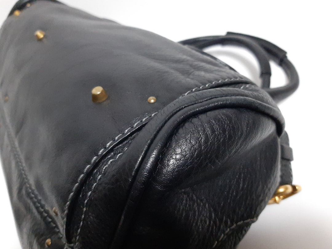 Chloe Paddington Black Glod Padlock Key Women's Hand Shoulder Bag Dust Bag8
