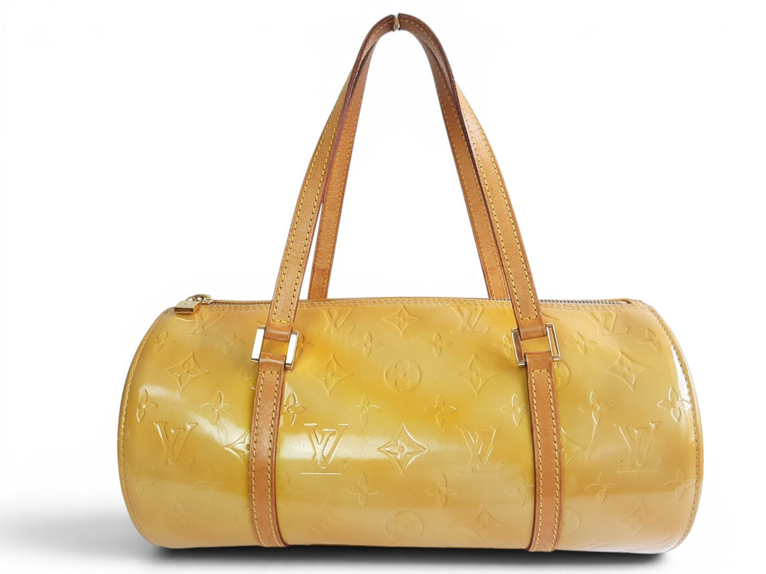 Louis Vuitton Vernis Bedford Hand Bag M91006 Vernis Monogram Yellow VI09790