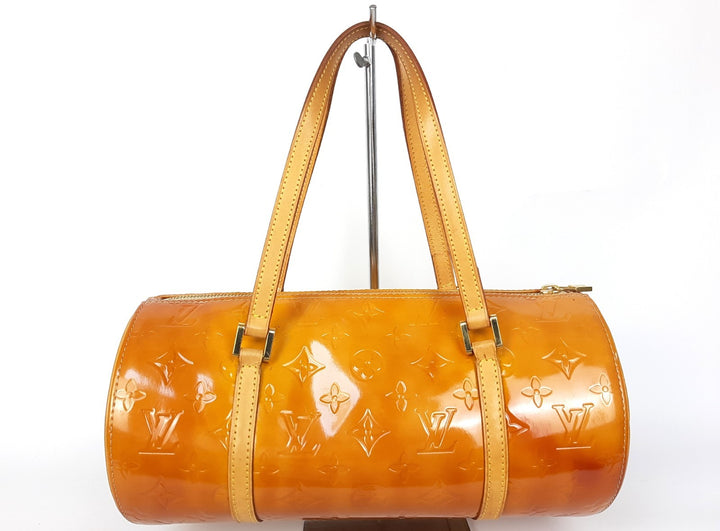 Louis Vuitton Vernis Bedford Hand Bag M91006 Monogram Yellow VI19181