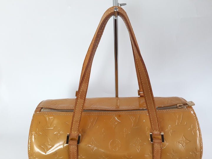 Louis Vuitton Vernis Bedford Hand Bag M91006 Vernis Monogram Yellow VI19099
