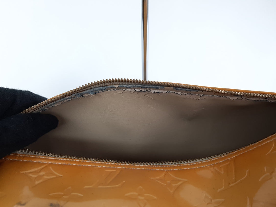 Louis Vuitton Vernis Bedford Hand Bag M91006 Vernis Monogram Yellow TH091911