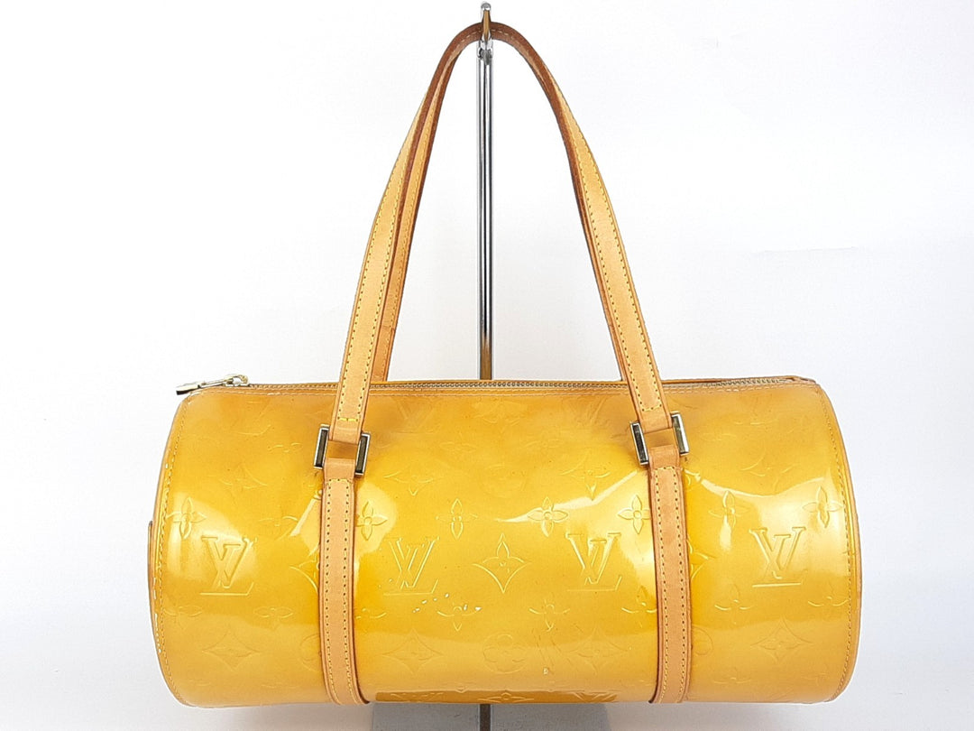Louis Vuitton Vernis Bedford Hand Bag M91006 Monogram Yellow VI19290