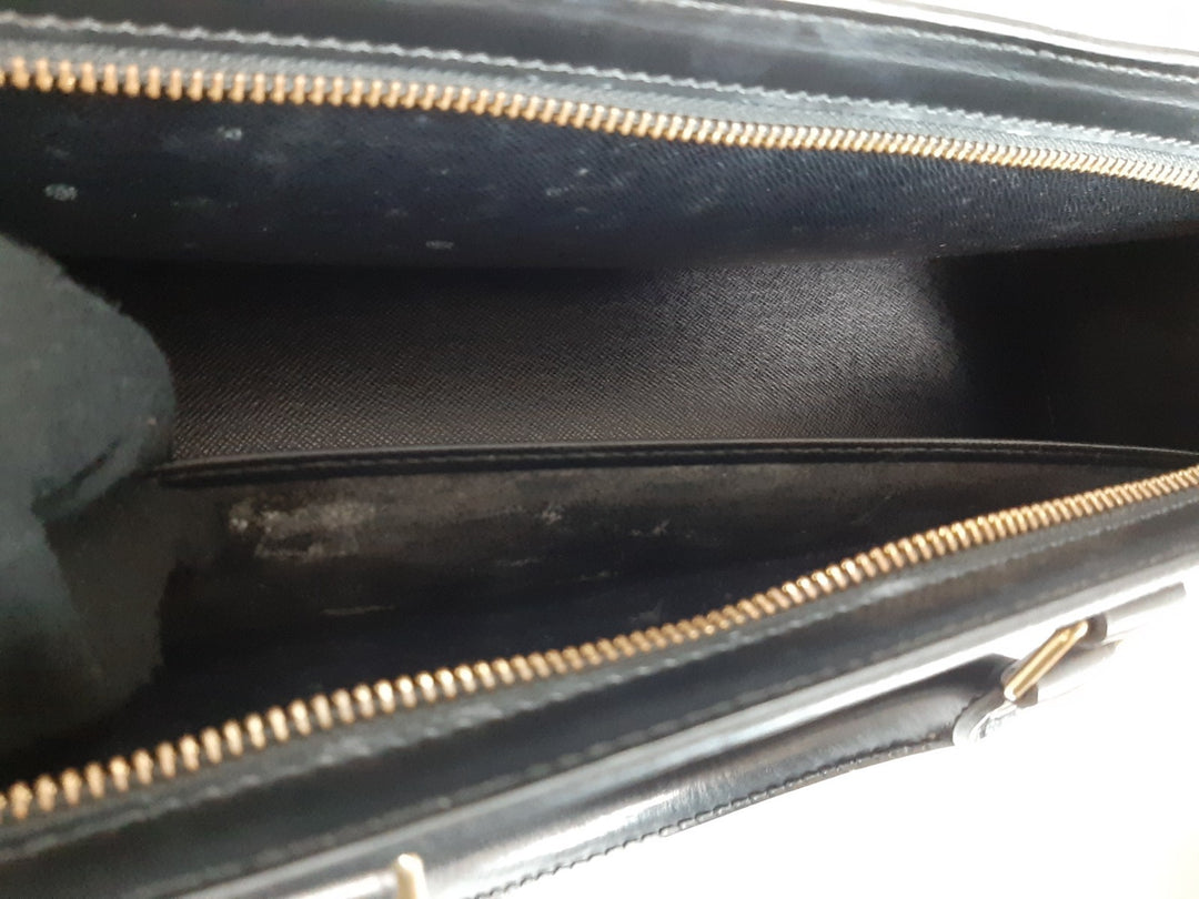 Louis Vuitton Sac Triangle Epi Handbag M52092 Black Gold Hardware MI099212