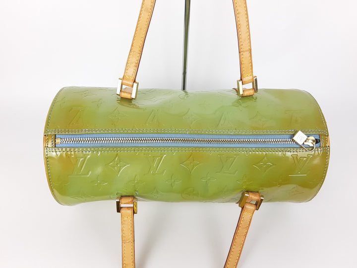Louis Vuitton Vernis Bedford Hand Bag M91007 Vernis Monogram Green VI09593
