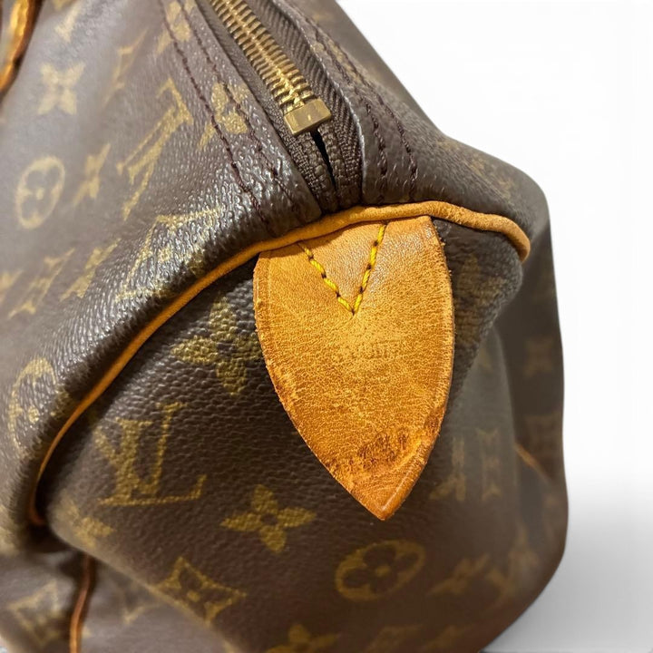 Louis Vuitton Speedy 40 Travel Hand Bag Monogram Leather Brown M41106 SP09422