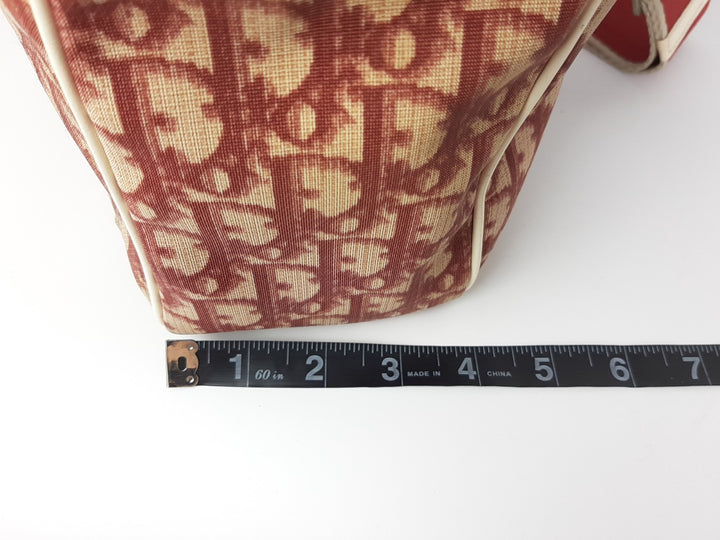 Christian Dior Trotter Canvas Pouch Shoulder Bag Red White No 1 Long Strap9