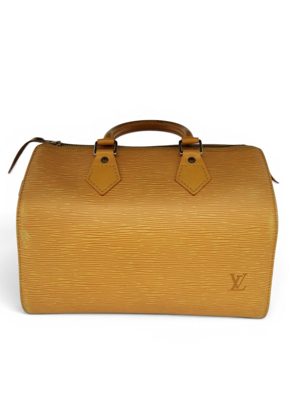 Louis Vuitton Handbag Speedy 25 Epi Leather M43019 Yellow Boston SP0956 Padlock1