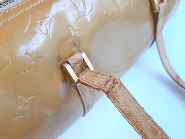 Louis Vuitton Vernis Bedford Hand Bag M91006 Vernis Monogram Yellow TH095811