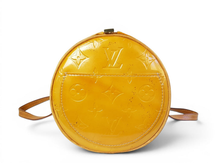 Louis Vuitton Vernis Bedford Hand Bag M91006 Vernis Monogram Yellow Louis TH09482