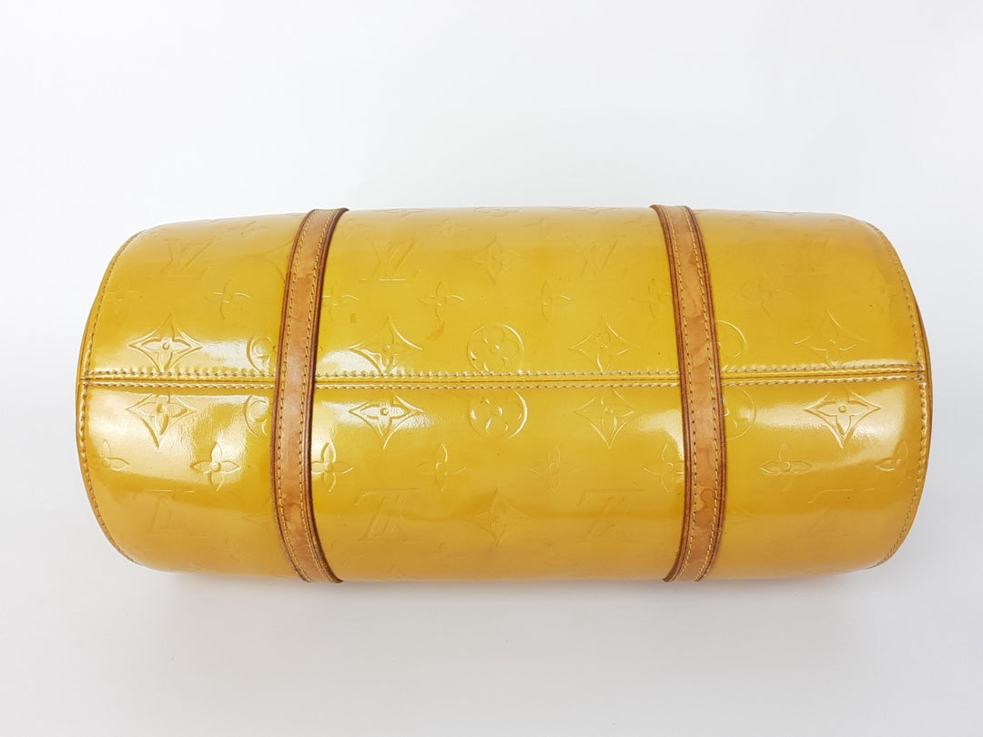 Louis Vuitton Vernis Bedford Hand Bag M91006 Monogram Yellow VI19189