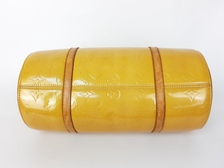 Louis Vuitton Vernis Bedford Hand Bag M91006 Monogram Yellow VI19189