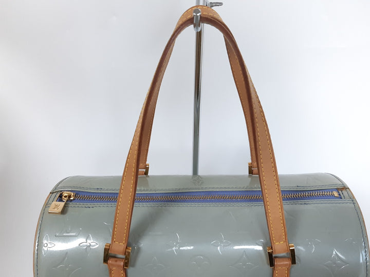 Louis Vuitton Vernis Bedford Hand Bag M91309 Vernis Monogram Blue VI00733