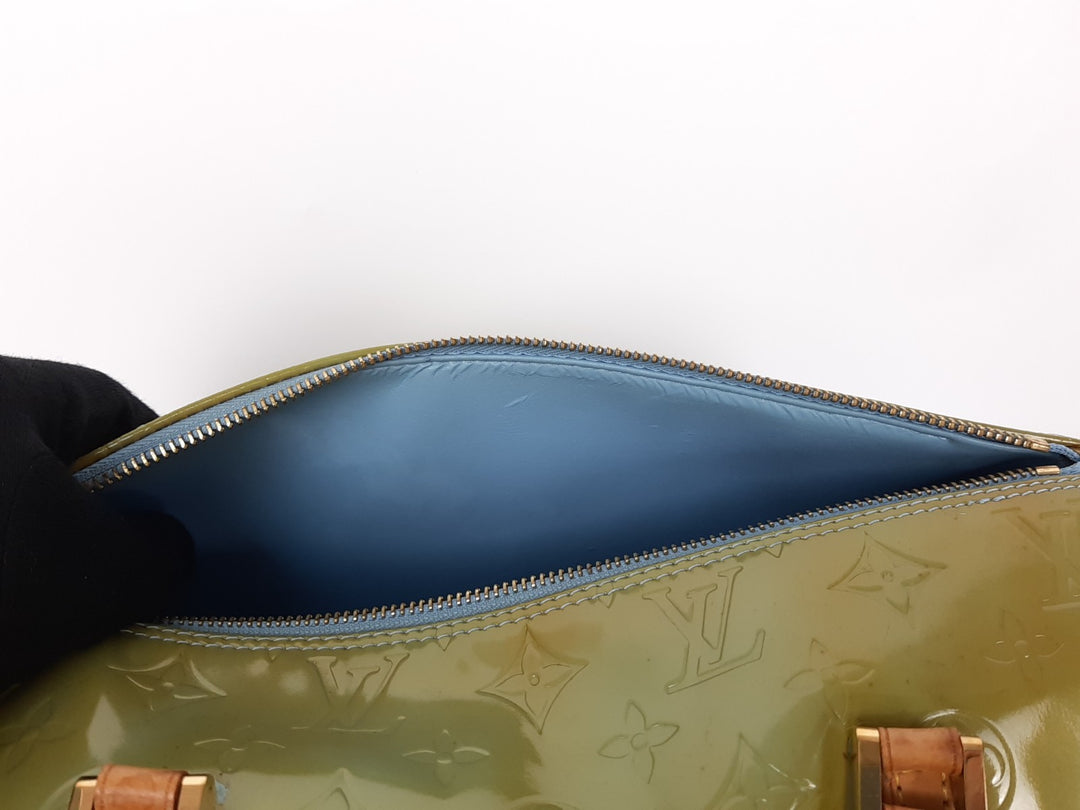 Louis Vuitton Vernis Bedford Hand Bag M91007 Vernis Monogram Green VI095910