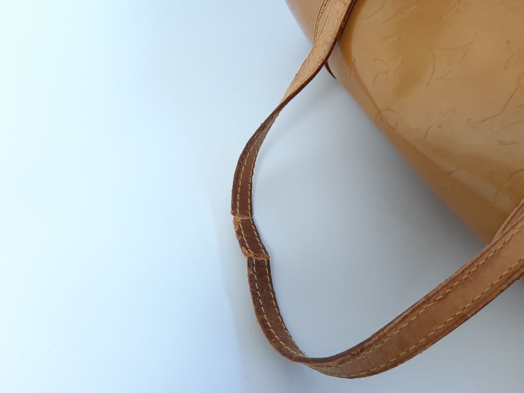 Louis Vuitton Vernis Bedford Hand Bag M91006 Vernis Monogram Yellow TH095812