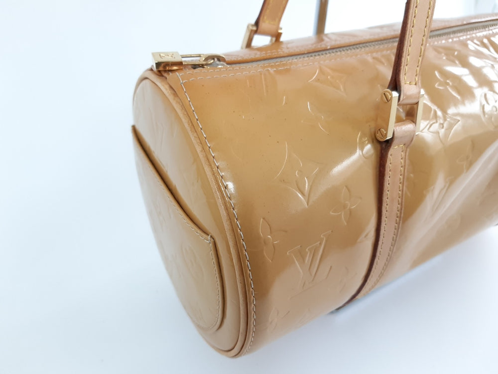 Louis Vuitton Vernis Bedford Hand Bag M91006 Vernis Monogram Yellow TH09191