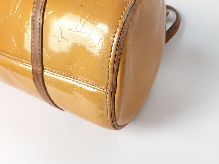 Louis Vuitton Vernis Bedford Hand Bag M91006 Monogram Yellow VI009210