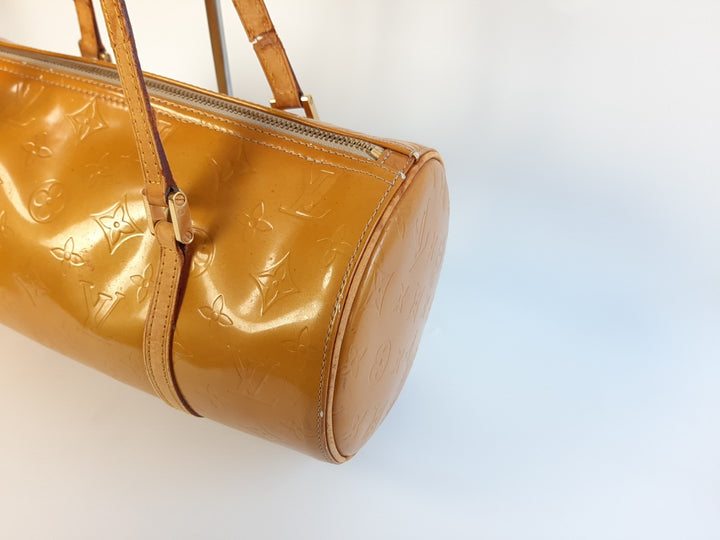 Louis Vuitton Vernis Bedford Hand Bag M91006 Vernis Monogram Yellow TH09582