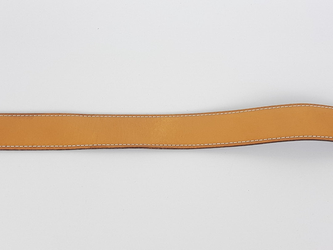 HERMES Constance H Buckle Belt Reversible Leather Camel Brown Gold Size 803