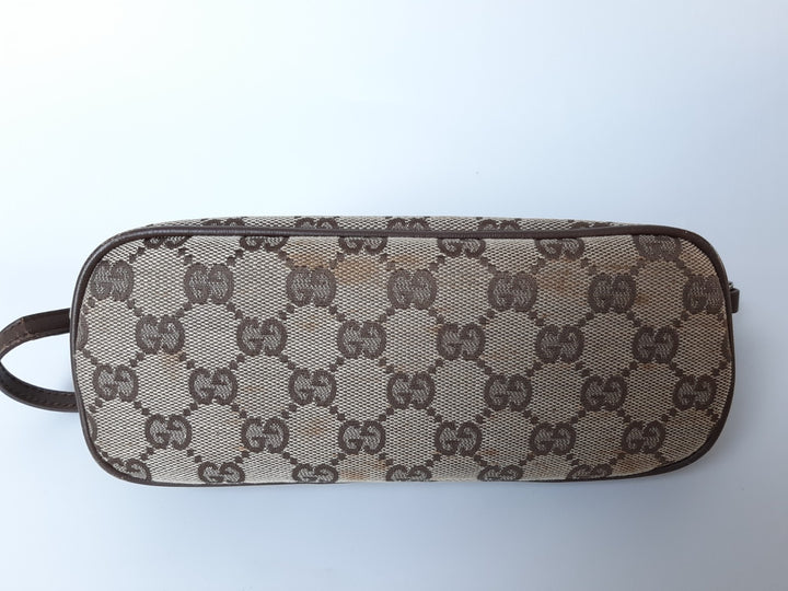 Gucci Bag Accessory Pouch Purse GG Canvas Beige Silver Hardware5