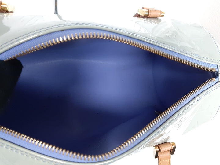 Louis Vuitton Vernis Bedford Hand Bag M91309 Vernis Monogram Blue VI007315