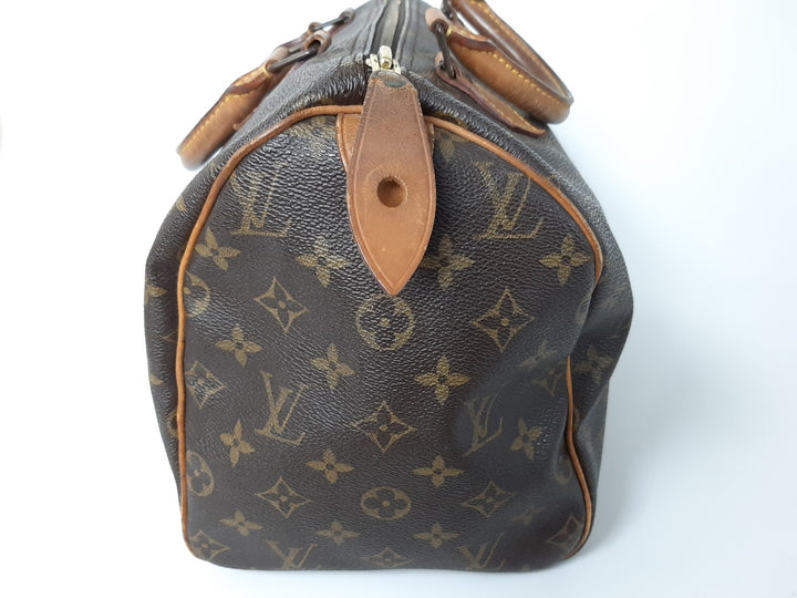 Louis Vuitton Monogram Speedy 30 M41526 Boston Bag Hand Bag TH00665