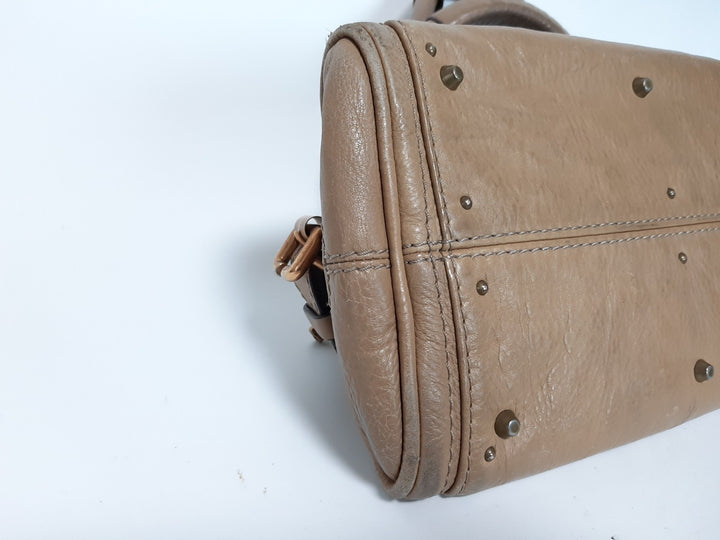 Chloe Mini Paddington Handbag Beige Light Brown Leather Gold Padlock Key11